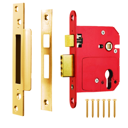 ERA 264 & 364 Fortress Euro Sashcase 364 Case Only 75mm - Polished Brass