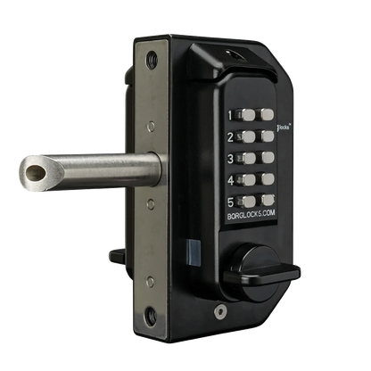 BORG LOCKS BL3030 MG Pro ECP Easicode Mini Gate Lock Knob Operated Double Sided Keypad Black (Marine Grade Pro)