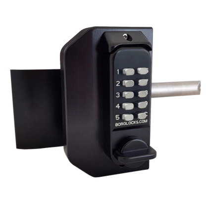 BORG LOCKS BL3080 MG Pro ECP Easicode Mini Gate Lock Knob Operated Keypad With Inside Handed Pad Left Handed Pull - Black (Marine Grade Pro)