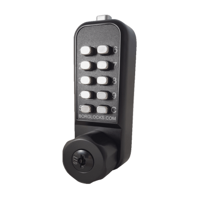 BORG LOCKS BL1706 Vertical Mini Cabinet Lock Easicode Pro c/w Cam And Key Override BL1706 MG Pro - Black (Marine Grade Pro)