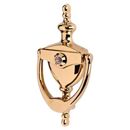 HOPPE Suited Traditional Knocker With 120 Degree Viewer AR727K 87143449 - Polished Brass