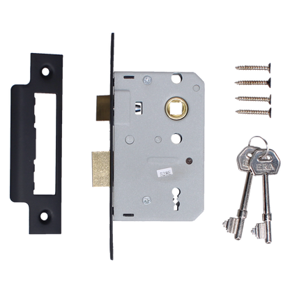 ERA 473 & 573 3 Lever Sashlock 64mm Black - Matt Black