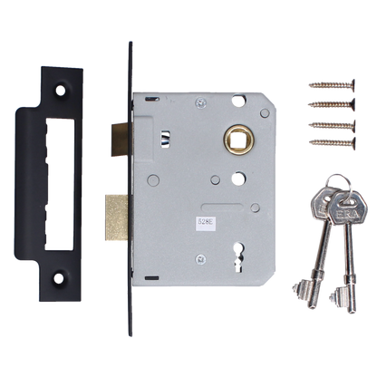 ERA 473 & 573 3 Lever Sashlock 75mm Black - Matt Black