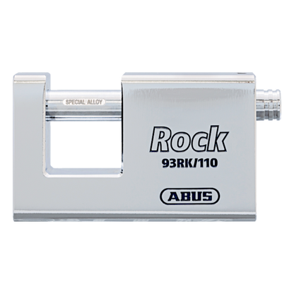 ABUS 93RK/110 Rock Steel Sliding Bolt Shutterlock Body Only Without Cylinder Accepts Scandinavian Oval Cylinder O - Silver