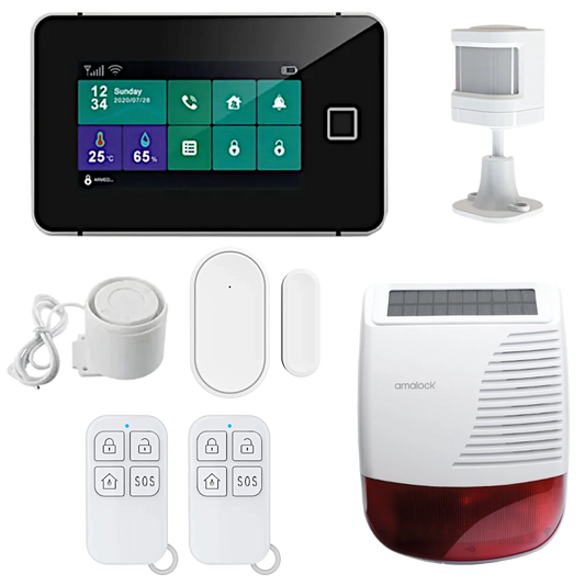 AMALOCK ALM5100 Smart Wi-Fi Alarm Kit With Fingerprint Sensor & External Sounder ALM5100