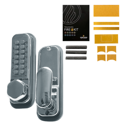CODELOCKS CL255 Digital Lock With Optional Holdback CL255 SC With Fire Kit - Stainless Steel