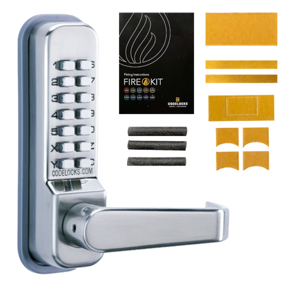 CODELOCKS CL425 Digital Lock With Mortice Lock CL425 With Fire Kit - Stainless Steel