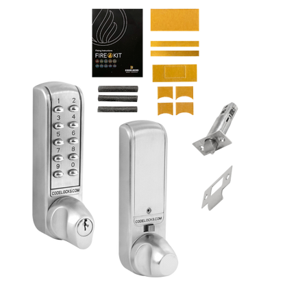 CODELOCKS CL2255 Battery Operated Digital Lock CL2255 Knob Operated With Fire Kit - Steel