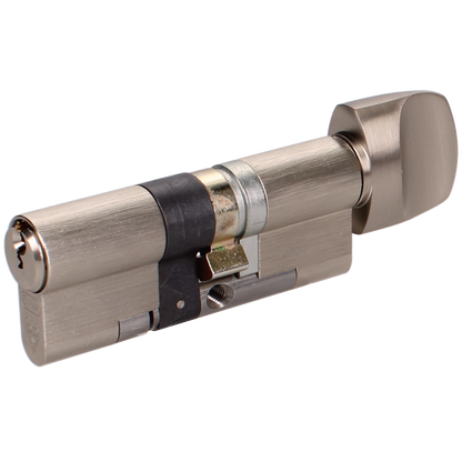 EVVA EPSnp KDZ Key & Turn Euro Cylinder Keyed To Differ 3 Keys TS007 3* 77mm 41-T36 36-10-T31 44BE1 - Nickel Plated
