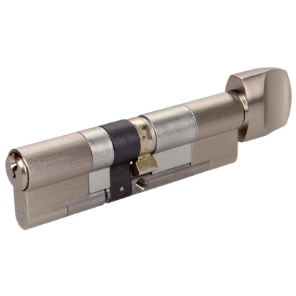 EVVA EPSnp KDZ Key & Turn Euro Cylinder Keyed To Differ 3 Keys TS007 3* 92mm 41-T51 36-10-T46 44BE1 - Nickel Plated