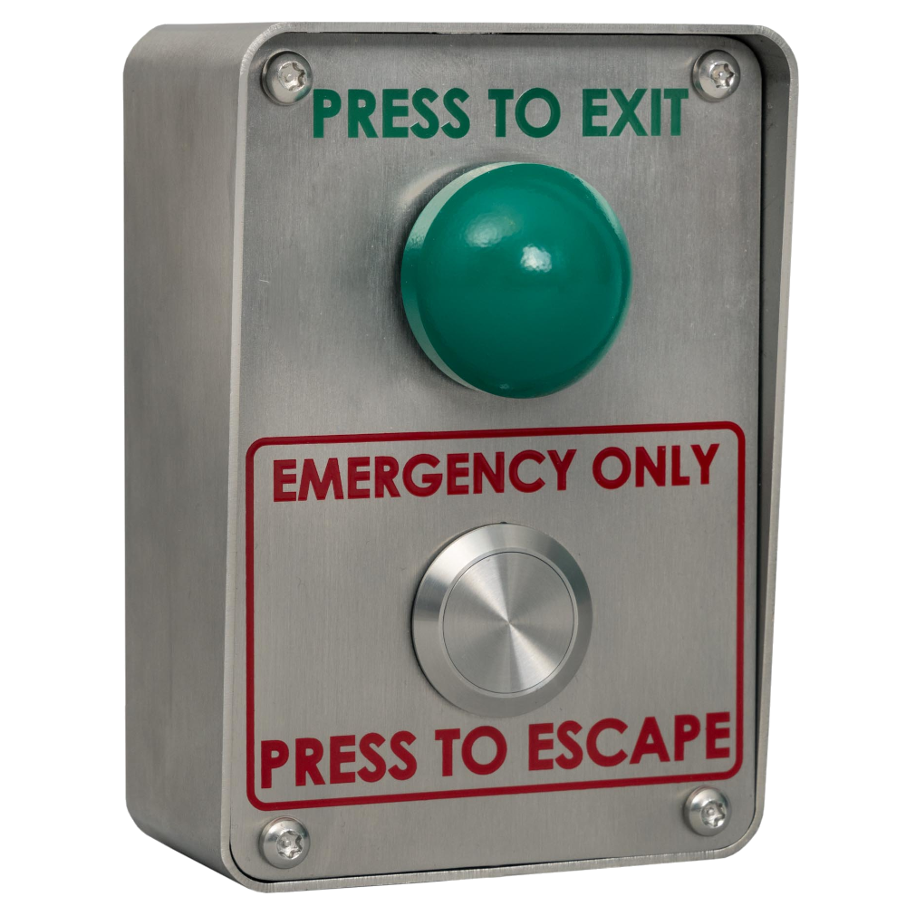 RGL Green Dome Exit Button With Vandal Resistant Emergency Exit Button ...