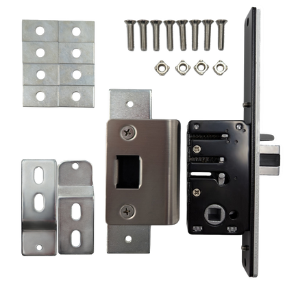BORG LOCKS S505 AR Aluminium Latch Long Forend 28mm Backset To Suit BL5000 Series RH With Fixing Kit