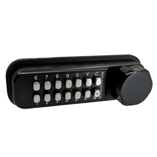 BORG LOCKS BL2615 Marine Grade Easicode Pro ECP Digital Horizontal Rim Deadbolt Lock BL2615 MG PRO ECP - Black (Marine Grade Pro)