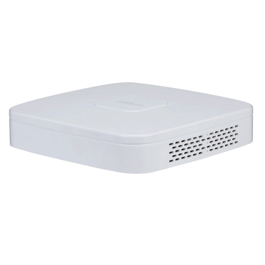 DAHUA NVR 4000 Series 4 Channel WizSense AI Smart Box 4 x POE, 80Mbps Incoming Bandwidth, 4K Output NVR4104-P-E1 No HDD - White