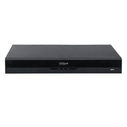 DAHUA NVR 5000 Series 8 Channel WizSense AI 384Mbps/200Mbps (AI Enabled) Incoming Bandwidth, 4K Output NVR5208-8P-EI 4TB HDD - Black
