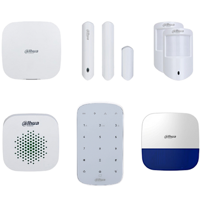 DAHUA Airshield Alarm Kit Including Hub, Internal Siren, External Siren, 2 x PIR and 1 x Magnetic Contact
