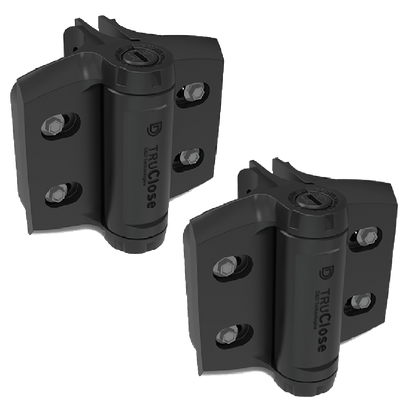 D&D Truclose Heavy Duty Hinges for Round Gate Frames & Posts TCHDRND2S3 Suits Round Gate Frame 48mm-51mm - Black