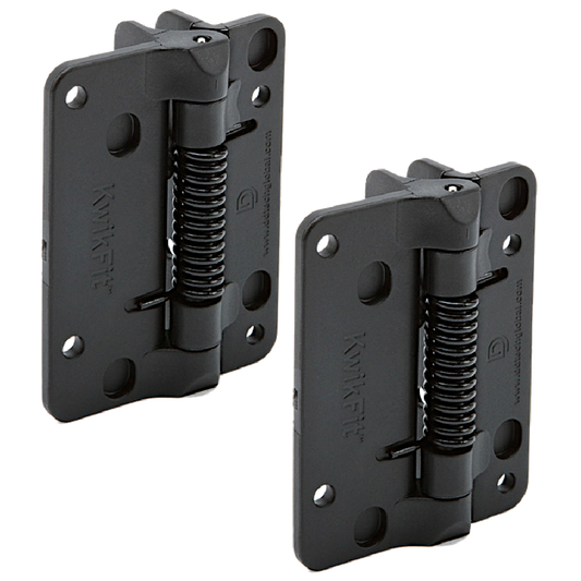 D&D KFS Kwikfit Polymer Fixed Gate Tension Hinge Self Closing KFS Suits Gates Up To 20kg 44lbs - Black