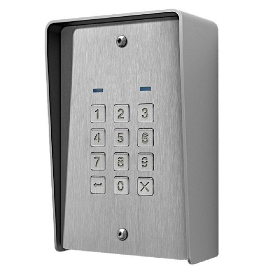 VIDEX 8901/S Keypad Surface Mounted 3 Code 3 Way Illuminated With Rainshield Brushed Matt - Stainless Steel (Brushed)