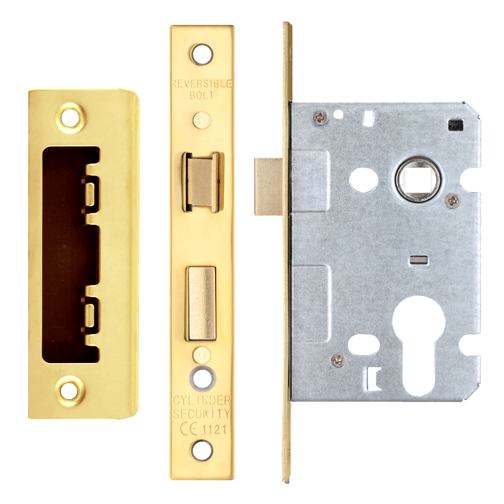 ERA Valiant Euro Mortice Sashlock Square End 64mm Case Display - Polished Brass