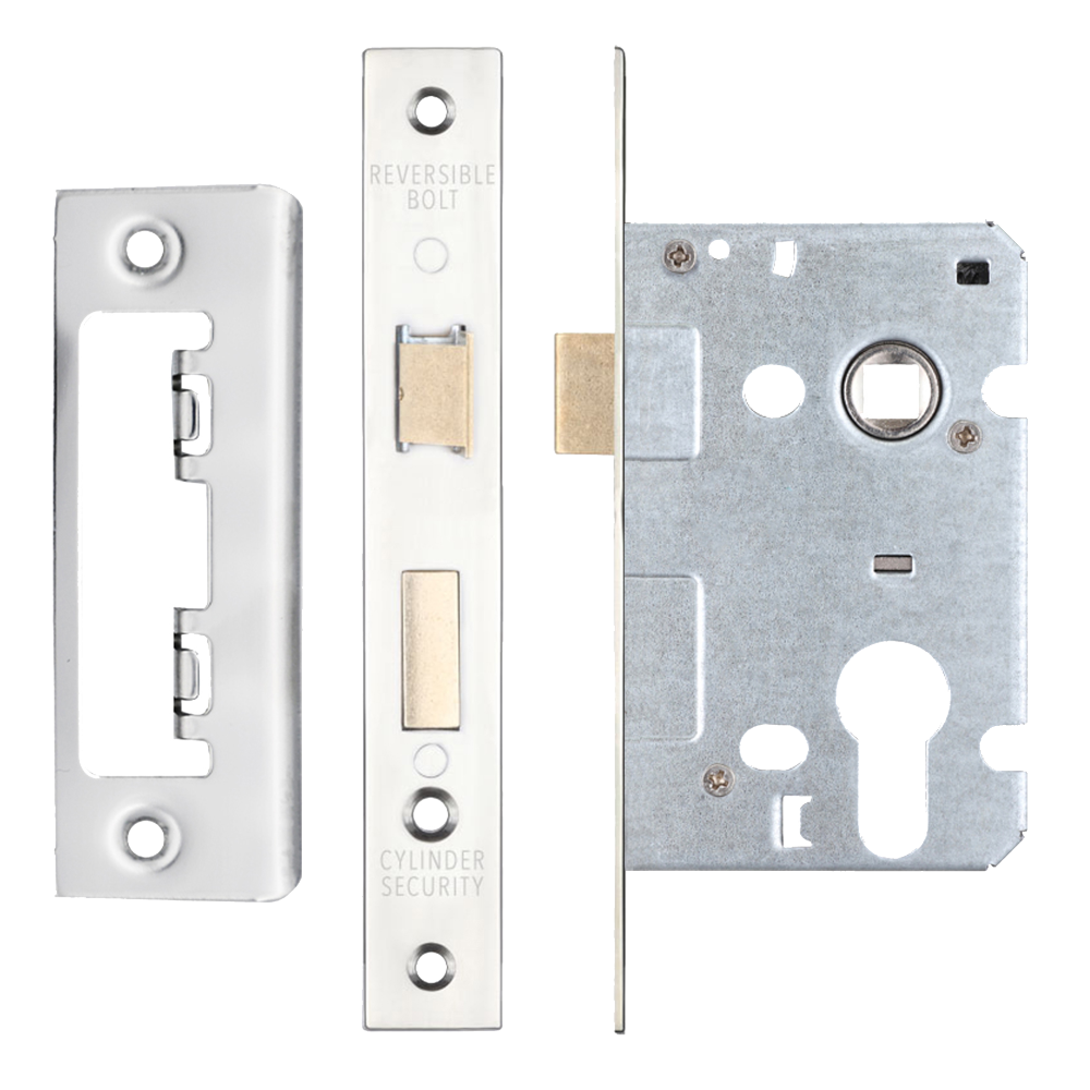 ERA Valiant Euro Mortice Sashlock Square End 64mm Case Polished Display - Polished Stainless Steel
