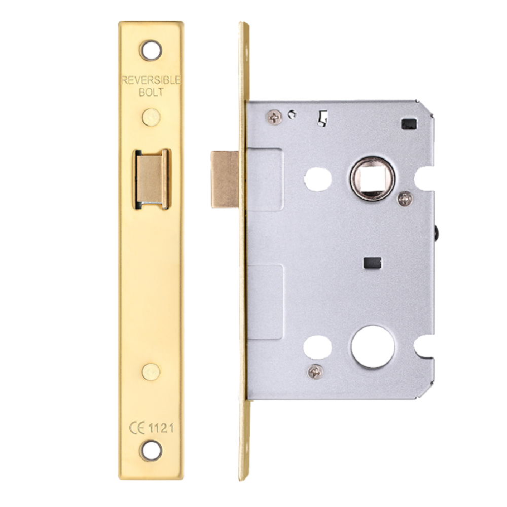 ERA Valiant Upright Latch Square End 64mm Case - Polished Brass
