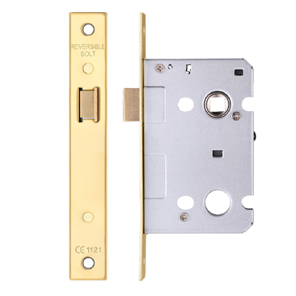 ERA Valiant Upright Latch Square End 64mm Case - Polished Brass