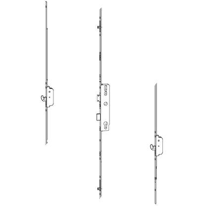 ROTO H650 35mm Backset Latch & Deadbolt Single Spindle With 2 Hooks & 2 V Cam (Mushroom) 2003562 35/92 2 Hook & 2 V Cam