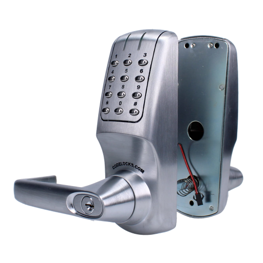 CODELOCKS CL5010 Battery Operated Digital Lock & Tubular Latch With Netcode & Do Not Disturb CL5010 BS DND - Brushed Steel