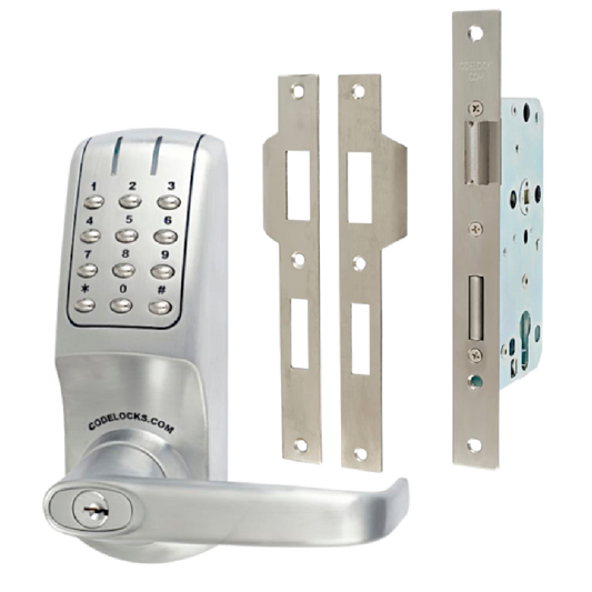 CODELOCKS CL5010 Battery Operated Digital Mortice Sash Lock With Netcode & Do Not Disturb CL5020 BS DND - Brushed Steel