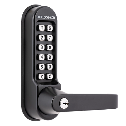 CODELOCKS CL500 PK Marine Grade Black Front Only Digital Lock With Key Override To Suit Panic Latch Front Only KO MG - Black