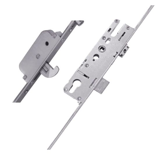 ELITE Compact Lever Operated Latch & Deadbolt Twin Spindle Designed To Accept Optional Shootbolts - 2 Hook 4 Roller 35/92-62