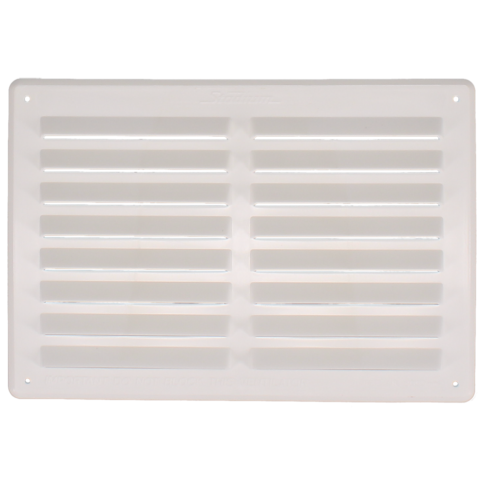 STADIUM Plastic Louvre Ventilator 165mm H x 241mm W - White