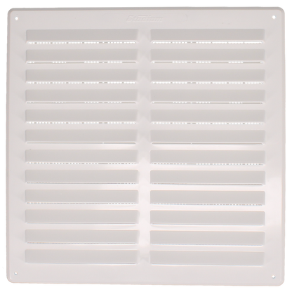 STADIUM Plastic Louvre Ventilator With Flyscreen 241mm H x 241mm W - White