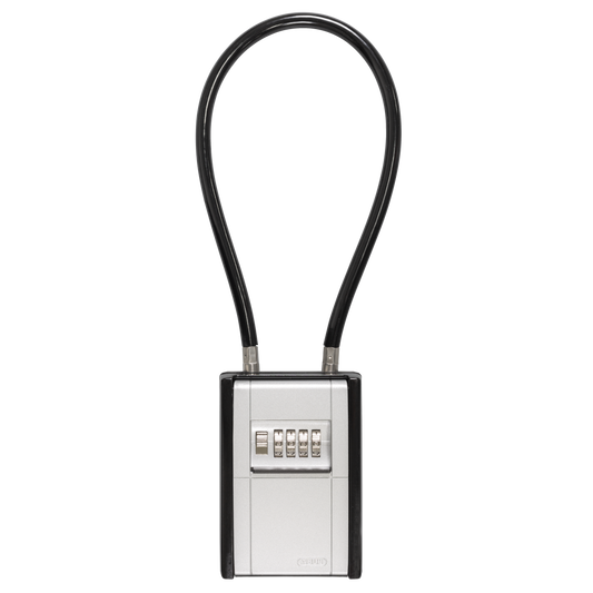 ABUS 797 Flex Key Garage Key Safe With Flexible Cable 10mm Diameter Cable - Black & Silver