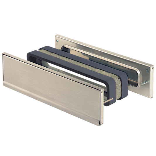 ROYDE & TUCKER LP06 Letterplate Fire And Smoke Tested To Suit 42mm-47mm Thick Doors Satin Anodised Aluminium