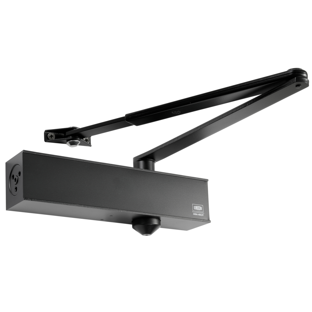 UNION CE26V Size 2-6 Overhead Door Closer Black Matt - Silver