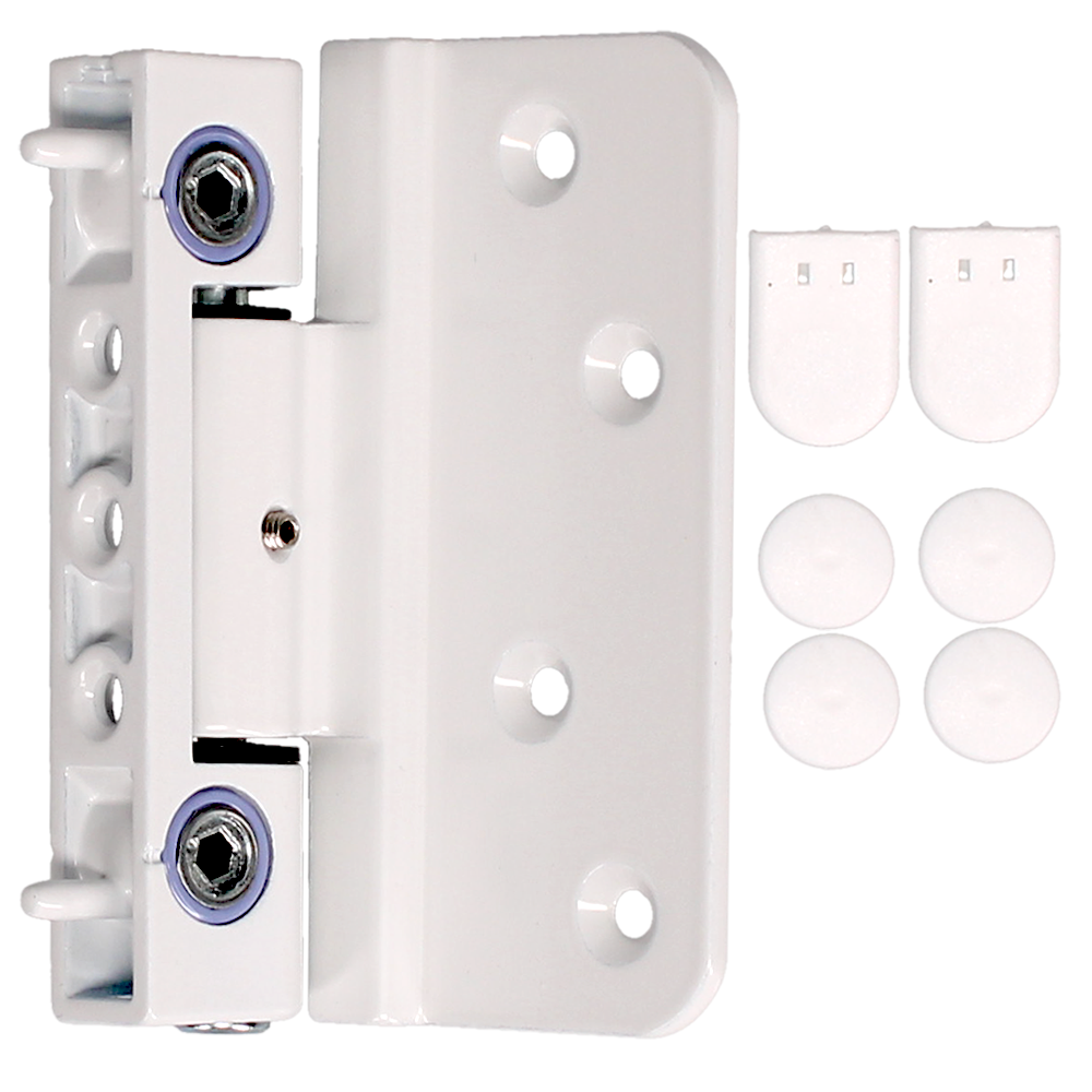 ERA Challenger Hinge Body & Flag Kit For Composite/Timber Door Body & Flag - White