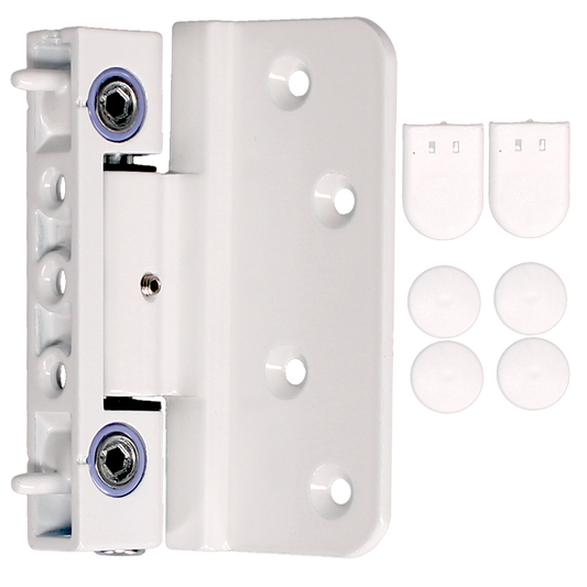 ERA Challenger Hinge Body & Flag Kit For Composite/Timber Door Body & Flag - White