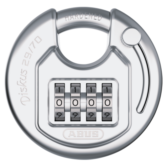 ABUS 29 Series Combination Diskus Padlock 29/70 Diskus Combo - Stainless Steel