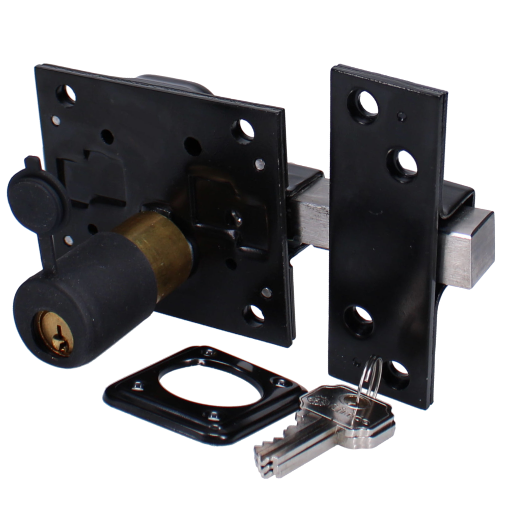 LINCE 2970 Weatherproof Sliding Bolt Gate Lock Black