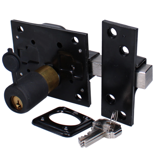 LINCE 2970 Weatherproof Sliding Bolt Gate Lock Black