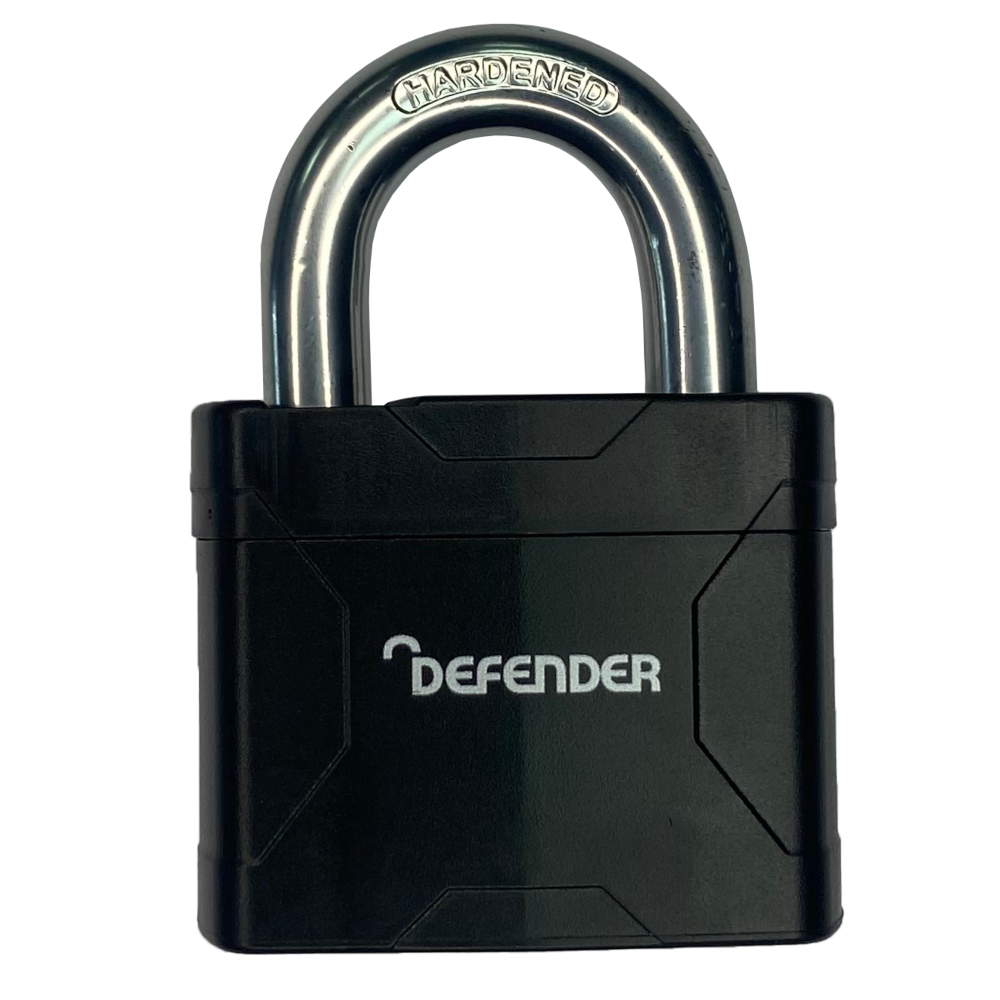 DEFENDER Laminated Padlock Plus With Protective Cover 50mm DFLAM50PLUS - Black