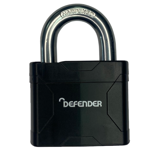 DEFENDER Laminated Padlock Plus With Protective Cover 50mm DFLAM50PLUS - Black
