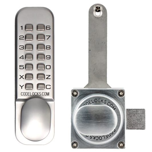 CODELOCKS CL100 Digital Gate Lock With Surface Latch CL100 Surface Gate Latch - Silver Grey