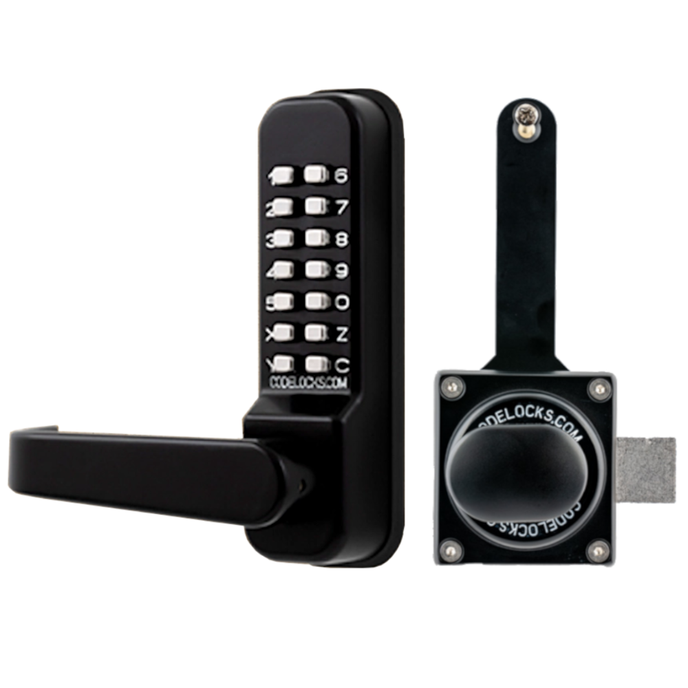 CODELOCKS CL400 / CL405 Marine Grade Digital Gate Lock With Surface Latch CL400 Marine Surface Gate Latch - Black