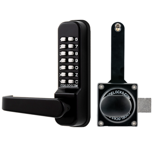 CODELOCKS CL400 / CL405 Marine Grade Digital Gate Lock With Surface Latch CL400 Marine Surface Gate Latch - Black