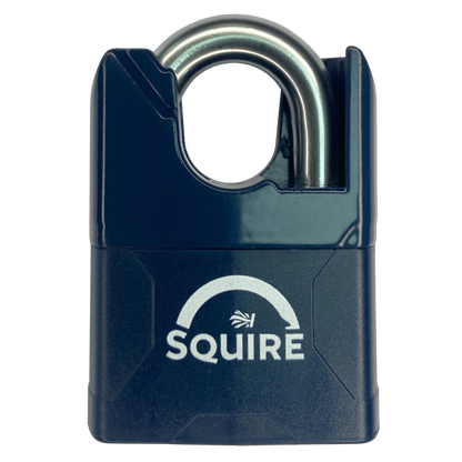 SQUIRE Stronglock Plus Laminated Padlock In Protective Casing Closed Shackle 55mm Body Closed Shackle Keyed to Differ - Hardened Boron Steel