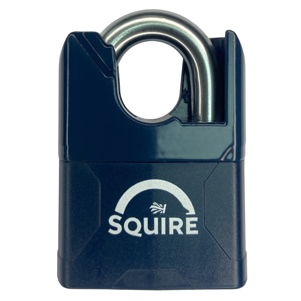 SQUIRE Stronglock Plus Laminated Padlock In Protective Casing Closed Shackle 55mm Body Closed Shackle Keyed Alike 1234 - Hardened Boron Steel