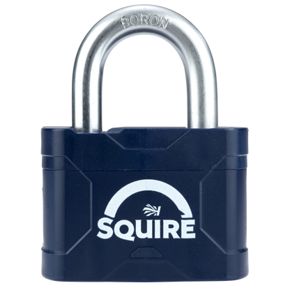 SQUIRE Stronglock Plus Laminated Padlock In Protective Casing Open Shackle 74mm Body Keyed to Differ - Hardened Boron Steel